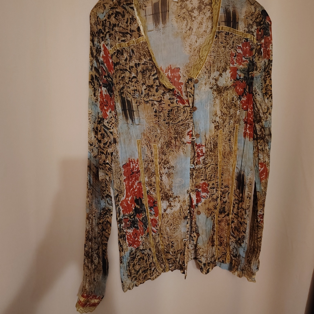 Claudia Richard Multicolor Floral Blouse